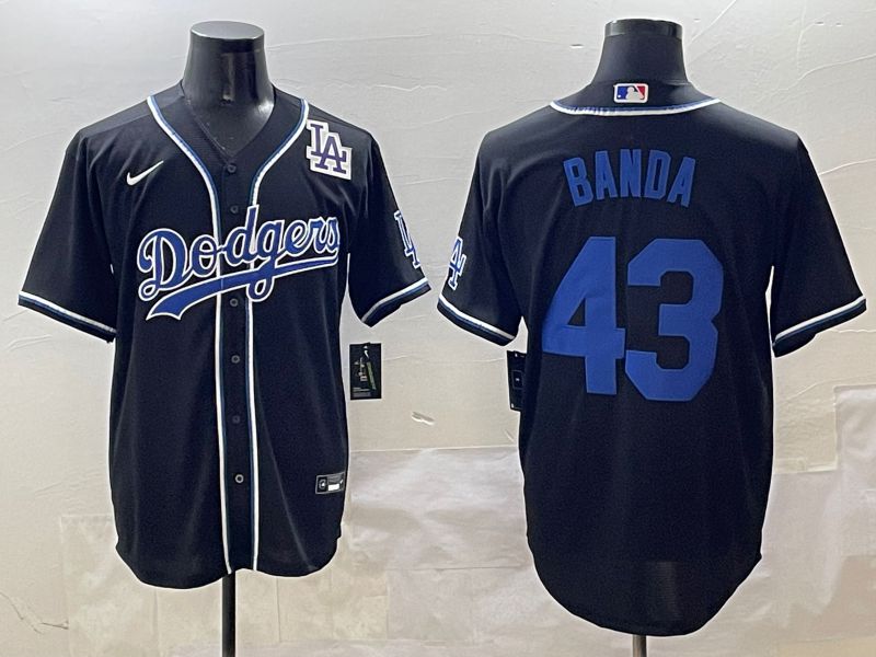 Men 2025 Los Angeles Dodgers #43 Banda Black Three generations Fashion Nike MLB Jersey style 11->indiana pacers->NBA Jersey